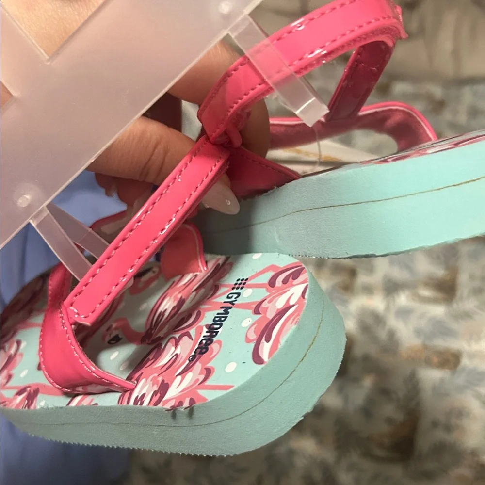 Gymboree Pink Flamingo Sandals - 7/8 NWT